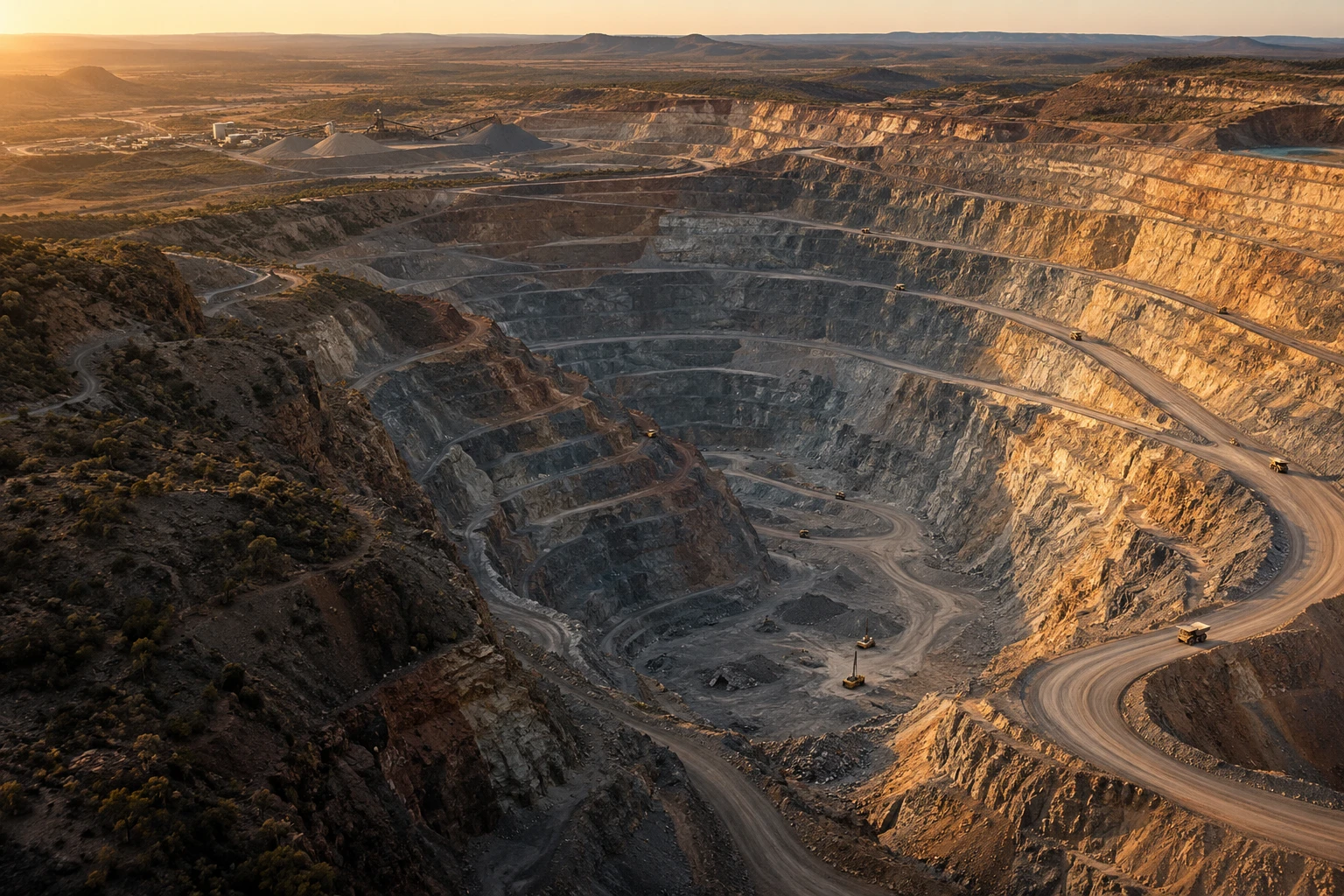 Illustrative view of an open pit mine, not a client operation